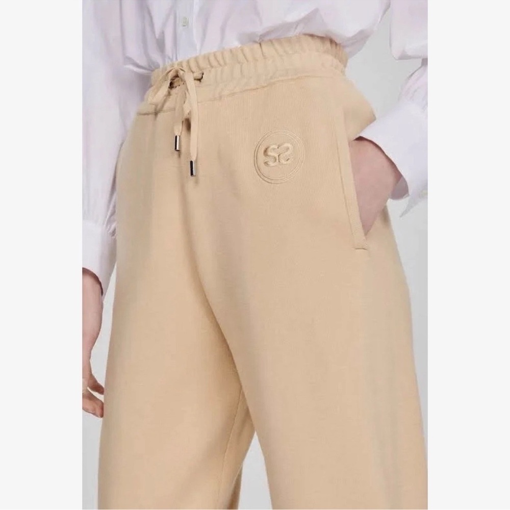 Sandro Bristol High Rise Drawstring Knit Joggers Size 10 - Picture 2 of 8